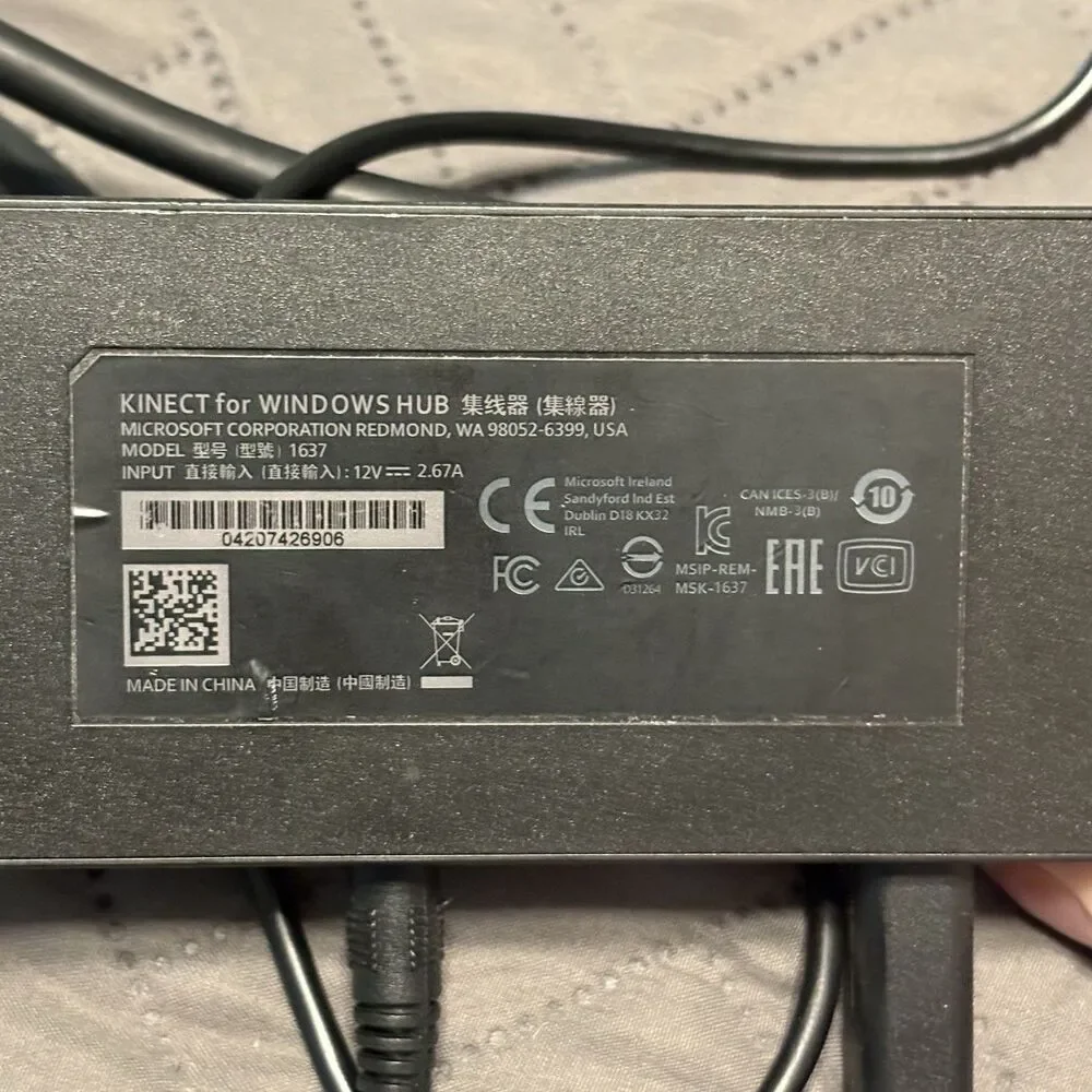 Microsoft Kinect for Xbox One Motion Sensor Model 1520 w/ PC Adapter, and Game